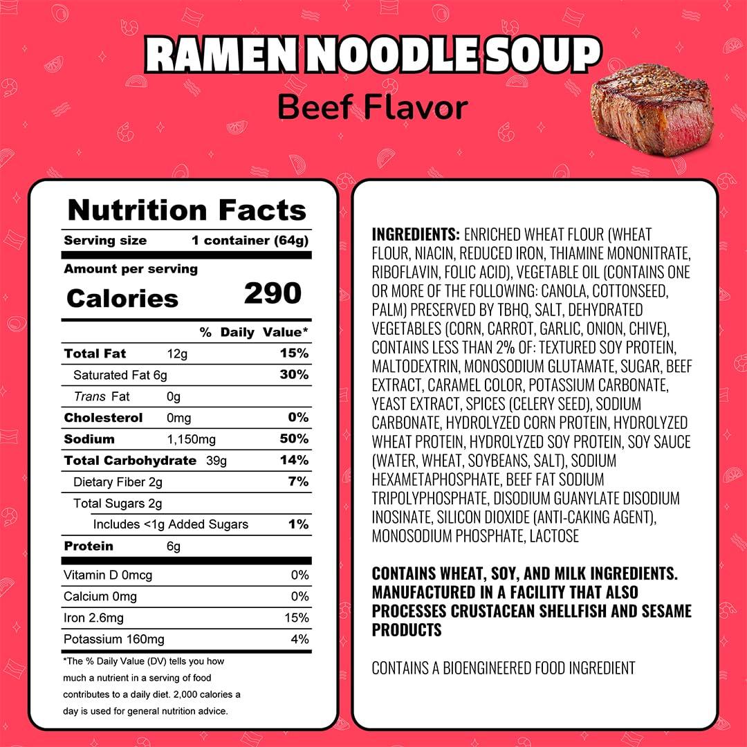 image:imageMaruchan Instant Lunch Ramen Noodles Hot amp Spicy Shrimp Flavor JapaneseStyle Instant Noodle Soup Easy Meal Ready in 3 Minutes 225 Oz 12 PackBeef