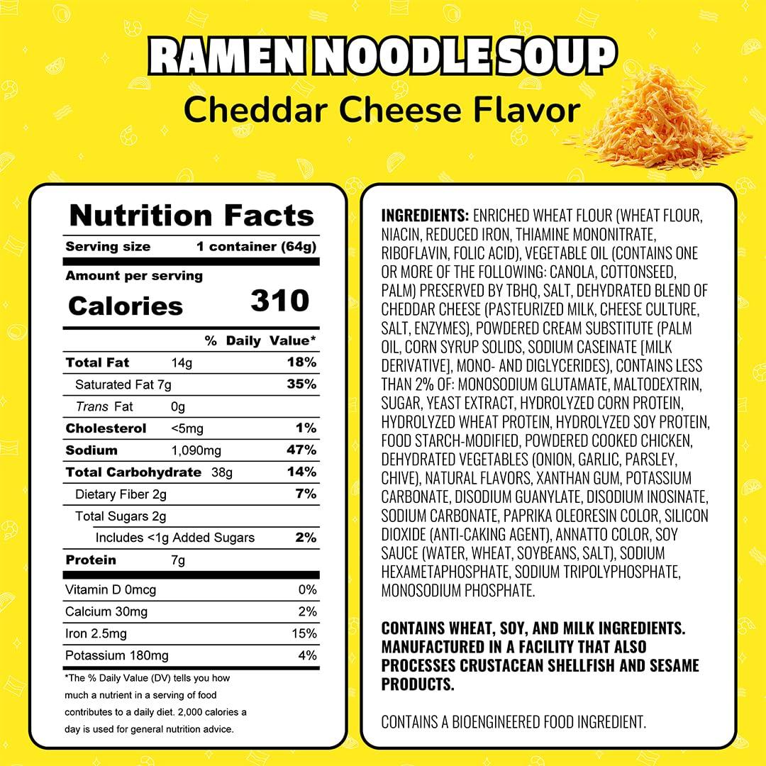 image:imageMaruchan Instant Lunch Ramen Noodles Hot amp Spicy Shrimp Flavor JapaneseStyle Instant Noodle Soup Easy Meal Ready in 3 Minutes 225 Oz 12 PackCheddar Cheese