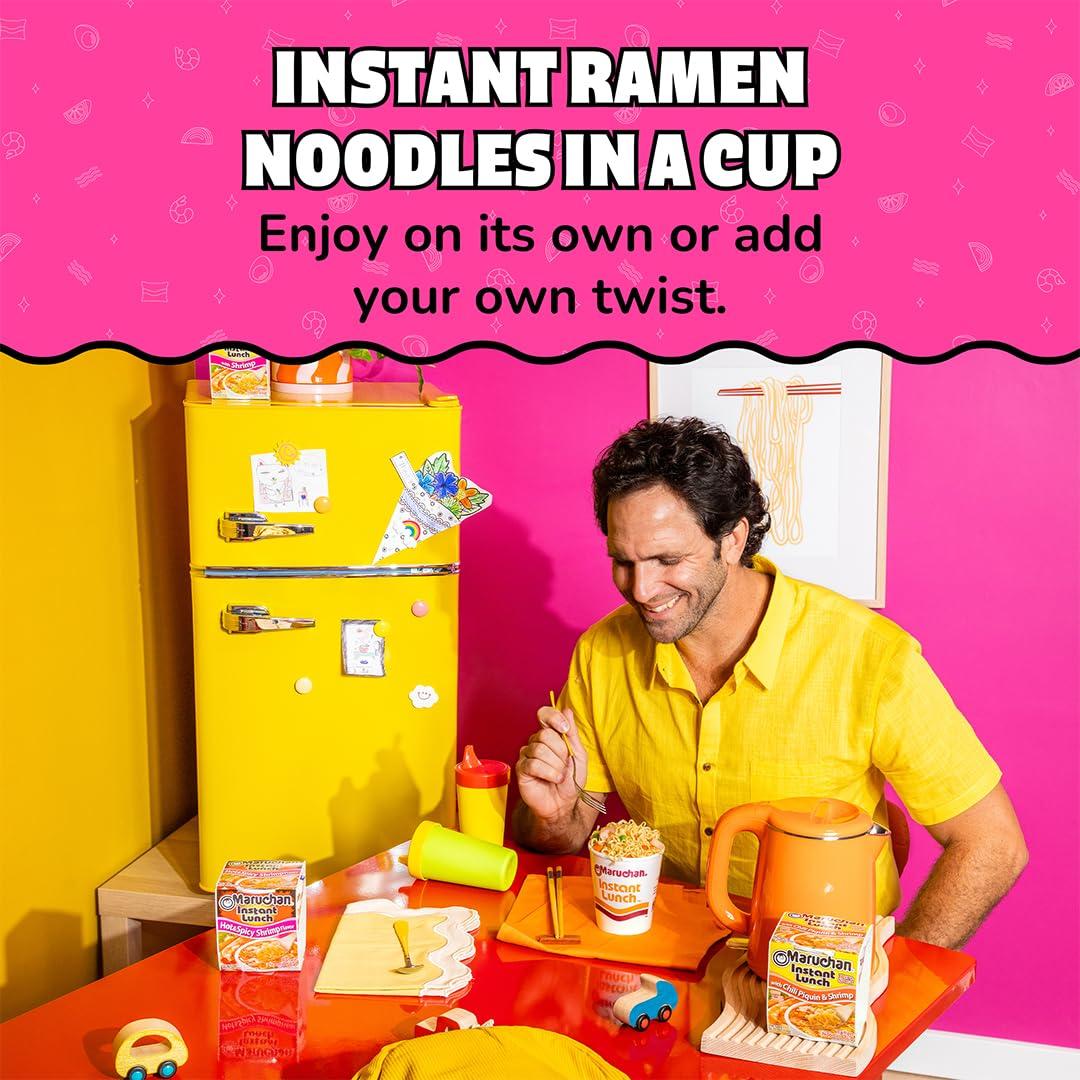 image:imageMaruchan Instant Lunch Ramen Noodles Hot amp Spicy Shrimp Flavor JapaneseStyle Instant Noodle Soup Easy Meal Ready in 3 Minutes 225 Oz 12 PackChili Piquin Shrimp