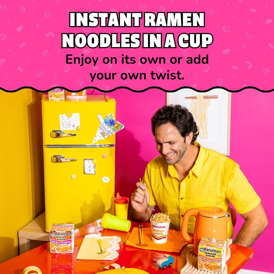 image:imageMaruchan Instant Lunch Ramen Noodles Hot amp Spicy Shrimp Flavor JapaneseStyle Instant Noodle Soup Easy Meal Ready in 3 Minutes 225 Oz 12 PackHot Spicy Shrimp