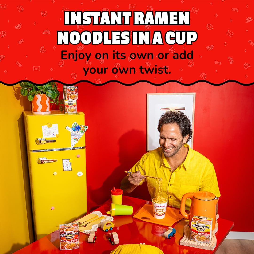 image:imageMaruchan Instant Lunch Ramen Noodles Hot amp Spicy Shrimp Flavor JapaneseStyle Instant Noodle Soup Easy Meal Ready in 3 Minutes 225 Oz 12 PackHot Spicy Beef
