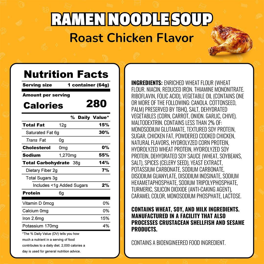image:imageMaruchan Instant Lunch Ramen Noodles Hot amp Spicy Shrimp Flavor JapaneseStyle Instant Noodle Soup Easy Meal Ready in 3 Minutes 225 Oz 12 PackRoast Chicken