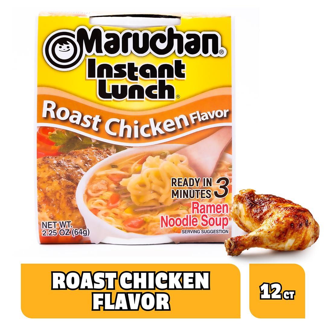 image:imageMaruchan Instant Lunch Ramen Noodles Hot amp Spicy Shrimp Flavor JapaneseStyle Instant Noodle Soup Easy Meal Ready in 3 Minutes 225 Oz 12 PackRoast Chicken