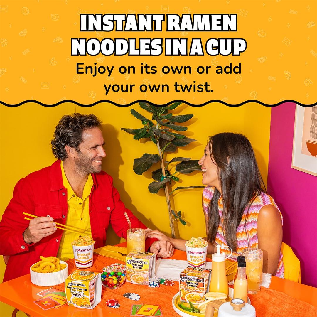 image:imageMaruchan Instant Lunch Ramen Noodles Hot amp Spicy Shrimp Flavor JapaneseStyle Instant Noodle Soup Easy Meal Ready in 3 Minutes 225 Oz 12 PackRoast Chicken