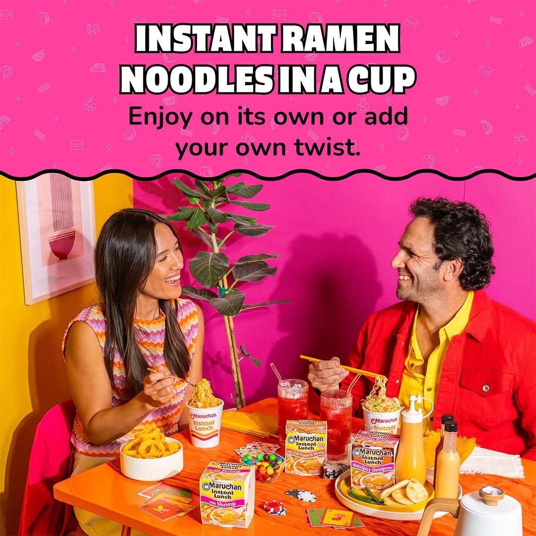image:imageMaruchan Instant Lunch Ramen Noodles Hot amp Spicy Shrimp Flavor JapaneseStyle Instant Noodle Soup Easy Meal Ready in 3 Minutes 225 Oz 12 PackShrimp