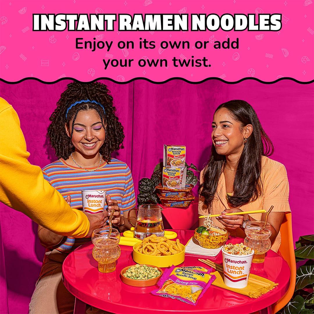 image:imageMaruchan Ramen Noodle Soup FIRE Spicy Beef Flavor JapaneseStyle Instant Noodles Quick amp Easy Meal for Kids Students amp Busy Families 3 Oz 22 PackShrimp