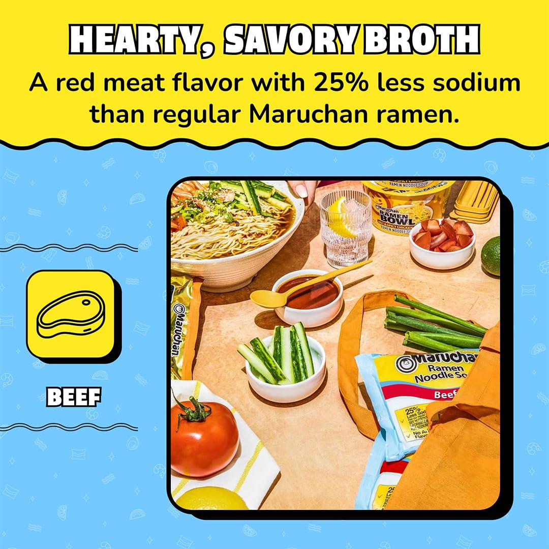 image:imageMaruchan Ramen Noodle Soup FIRE Spicy Beef Flavor JapaneseStyle Instant Noodles Quick amp Easy Meal for Kids Students amp Busy Families 3 Oz 22 PackLess Sodium Beef