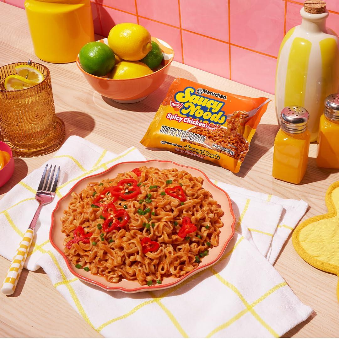 image:imageMaruchan Ramen Noodle Soup FIRE Spicy Beef Flavor JapaneseStyle Instant Noodles Quick amp Easy Meal for Kids Students amp Busy Families 3 Oz 22 PackSpicy Chicken