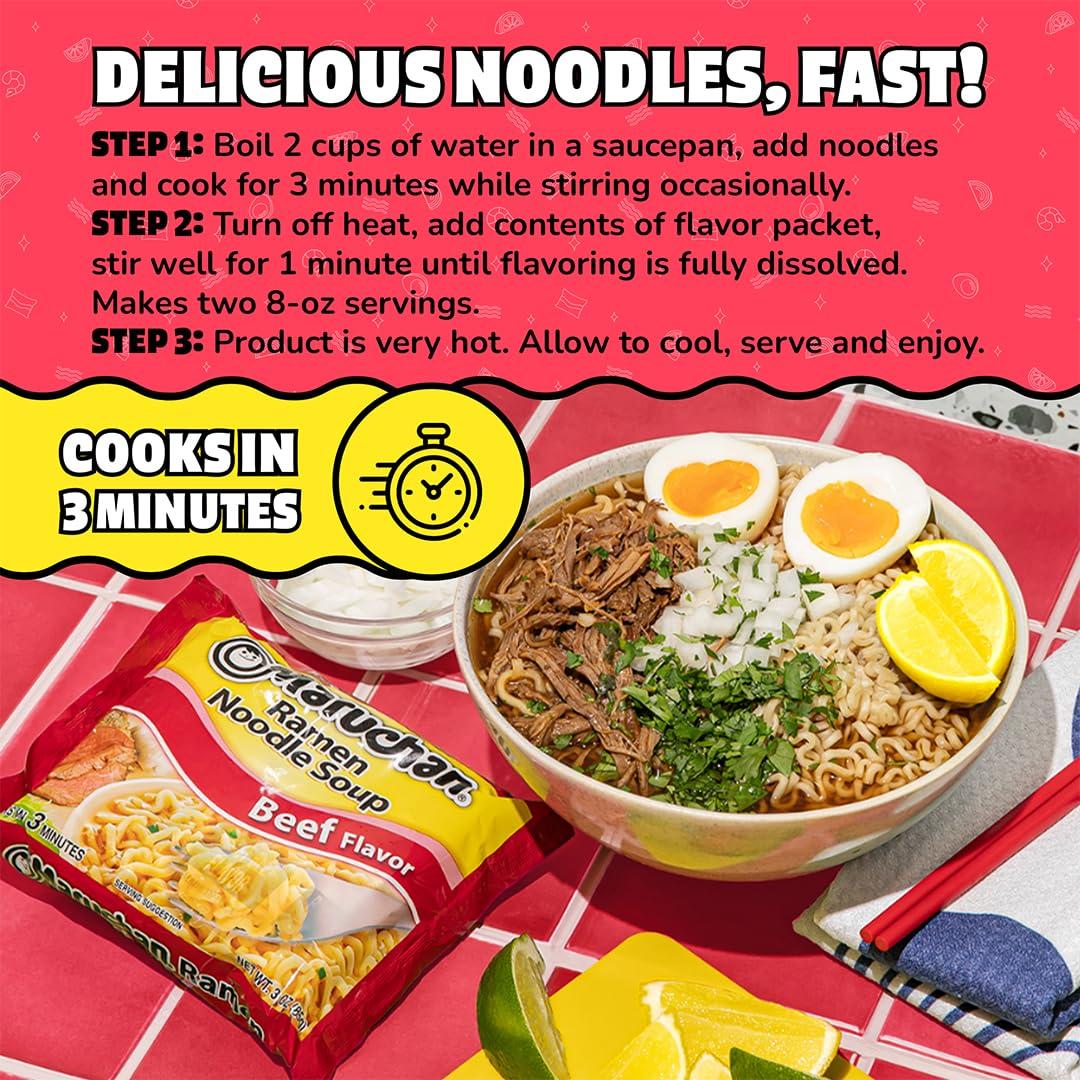image:imageMaruchan Ramen Noodle Soup FIRE Spicy Beef Flavor JapaneseStyle Instant Noodles Quick amp Easy Meal for Kids Students amp Busy Families 3 Oz 22 PackBeef