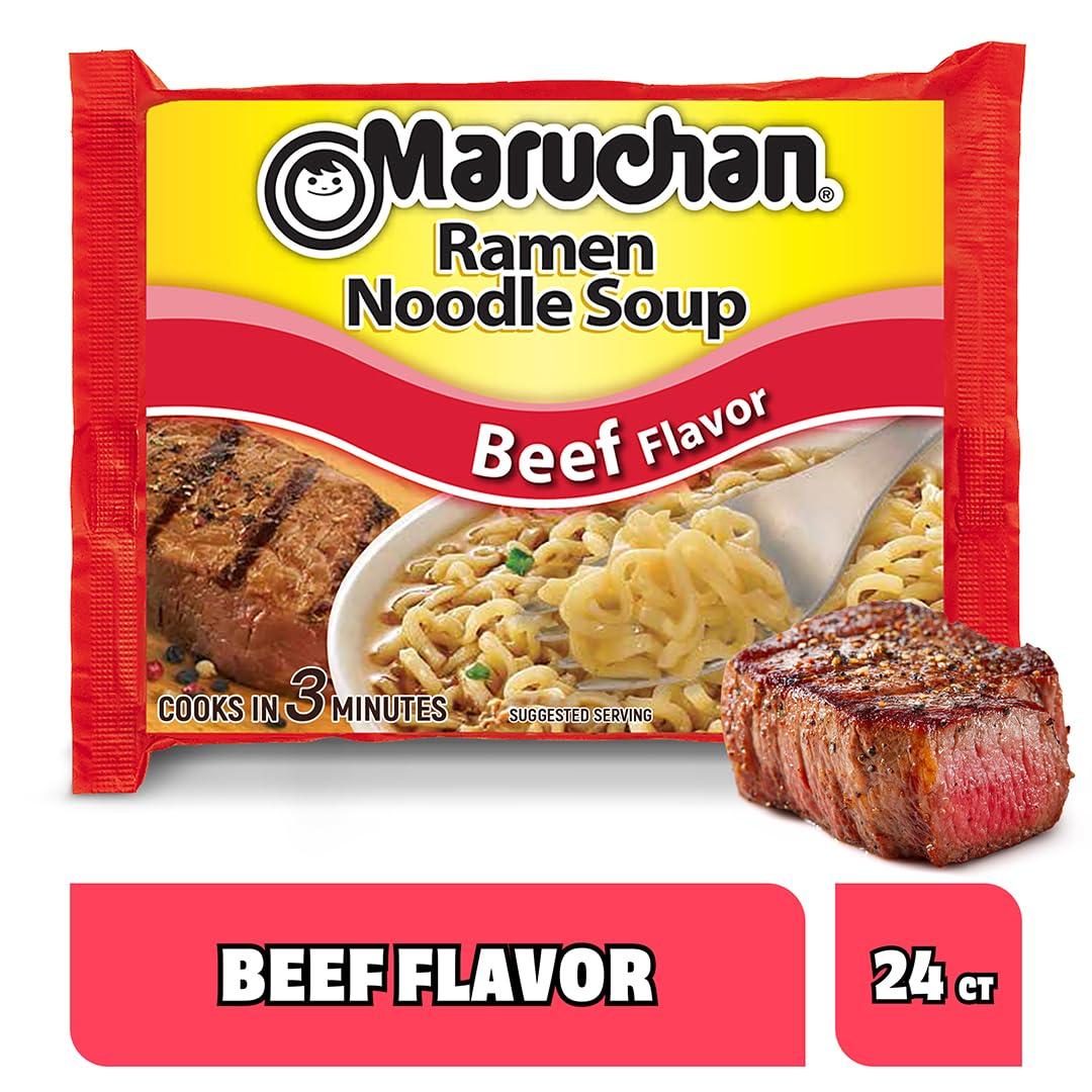 image:imageMaruchan Ramen Noodle Soup FIRE Spicy Beef Flavor JapaneseStyle Instant Noodles Quick amp Easy Meal for Kids Students amp Busy Families 3 Oz 22 PackBeef