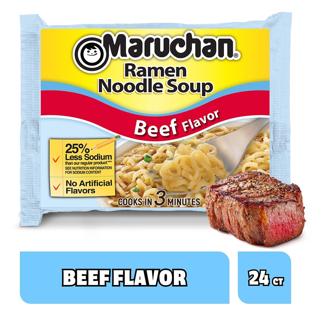 image:imageMaruchan Ramen Noodle Soup FIRE Spicy Beef Flavor JapaneseStyle Instant Noodles Quick amp Easy Meal for Kids Students amp Busy Families 3 Oz 22 PackLess Sodium Beef