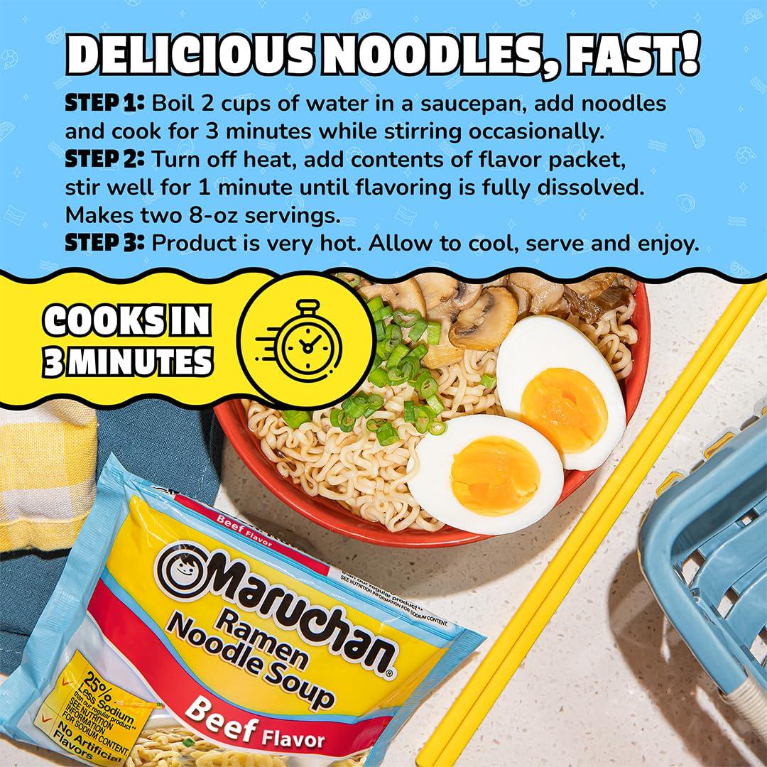 image:imageMaruchan Ramen Noodle Soup FIRE Spicy Beef Flavor JapaneseStyle Instant Noodles Quick amp Easy Meal for Kids Students amp Busy Families 3 Oz 22 PackLess Sodium Beef