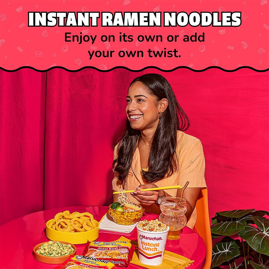 image:imageMaruchan Ramen Noodle Soup FIRE Spicy Beef Flavor JapaneseStyle Instant Noodles Quick amp Easy Meal for Kids Students amp Busy Families 3 Oz 22 PackRoast Beef