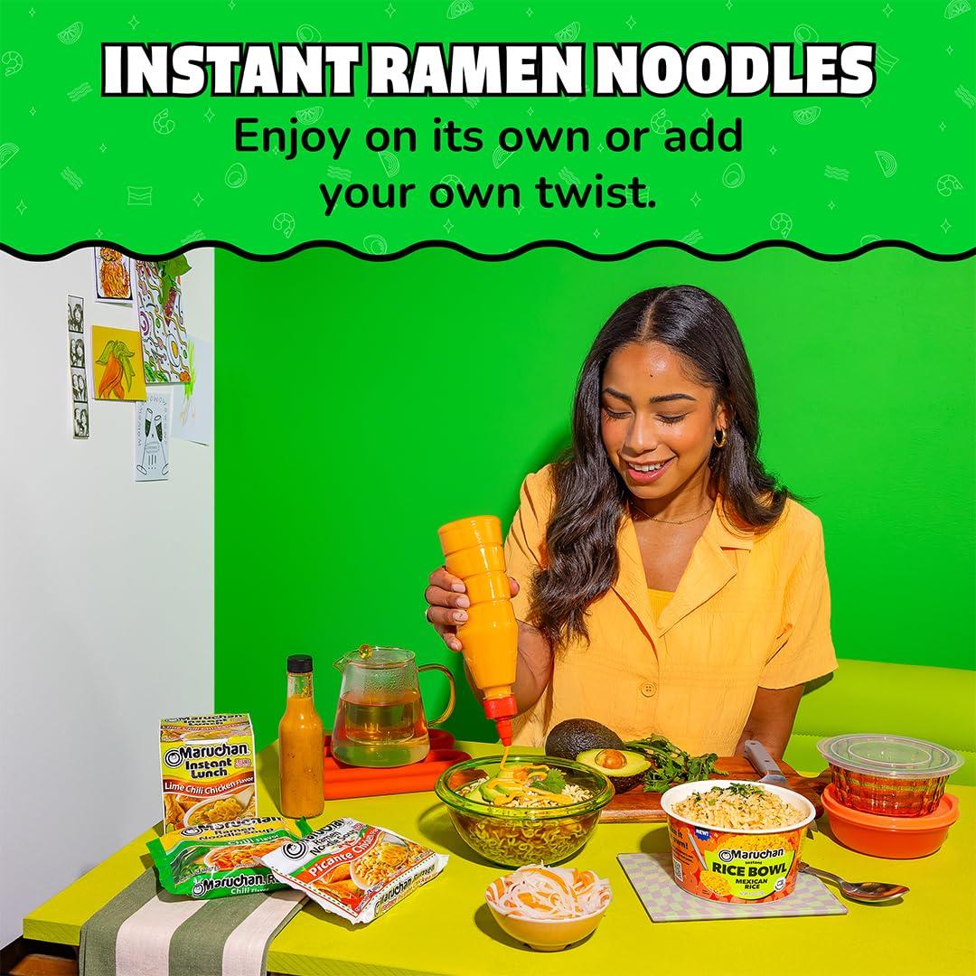 image:imageMaruchan Ramen Noodle Soup FIRE Spicy Beef Flavor JapaneseStyle Instant Noodles Quick amp Easy Meal for Kids Students amp Busy Families 3 Oz 22 PackPicante Chicken