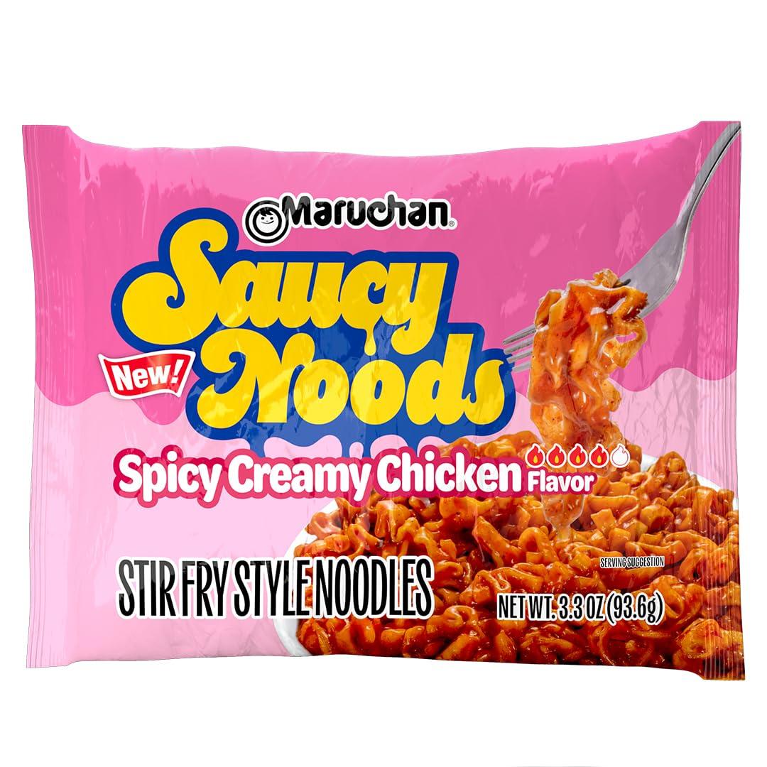 image:imageMaruchan Ramen Noodle Soup FIRE Spicy Beef Flavor JapaneseStyle Instant Noodles Quick amp Easy Meal for Kids Students amp Busy Families 3 Oz 22 PackSpicy Creamy Chicken