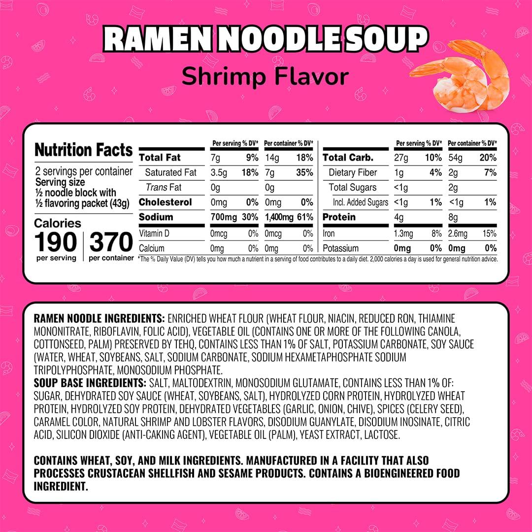 image:imageMaruchan Ramen Noodle Soup FIRE Spicy Beef Flavor JapaneseStyle Instant Noodles Quick amp Easy Meal for Kids Students amp Busy Families 3 Oz 22 PackShrimp