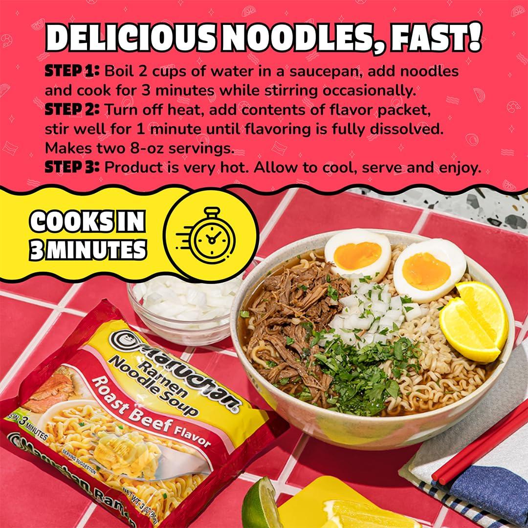 image:imageMaruchan Ramen Noodle Soup FIRE Spicy Beef Flavor JapaneseStyle Instant Noodles Quick amp Easy Meal for Kids Students amp Busy Families 3 Oz 22 PackRoast Beef