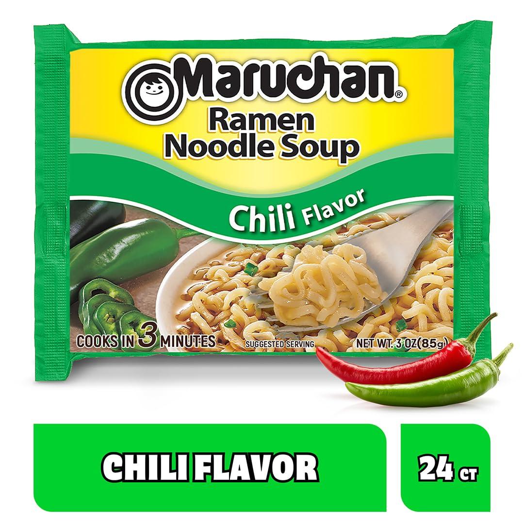 image:imageMaruchan Ramen Noodle Soup FIRE Spicy Beef Flavor JapaneseStyle Instant Noodles Quick amp Easy Meal for Kids Students amp Busy Families 3 Oz 22 PackChili