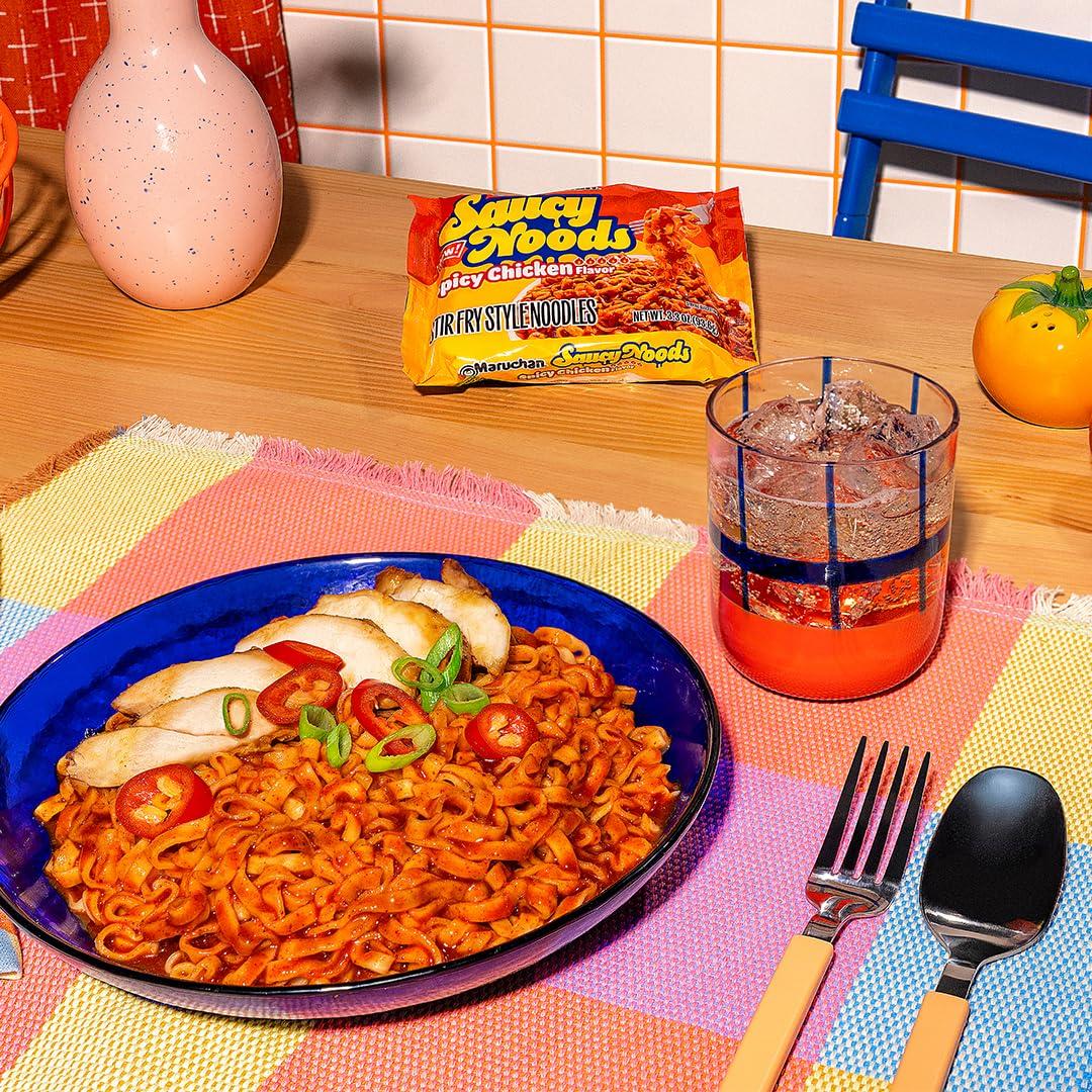 image:imageMaruchan Ramen Noodle Soup FIRE Spicy Beef Flavor JapaneseStyle Instant Noodles Quick amp Easy Meal for Kids Students amp Busy Families 3 Oz 22 PackSpicy Chicken