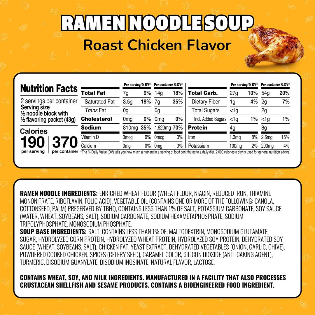 image:imageMaruchan Ramen Noodle Soup FIRE Spicy Beef Flavor JapaneseStyle Instant Noodles Quick amp Easy Meal for Kids Students amp Busy Families 3 Oz 22 PackRoast Chicken