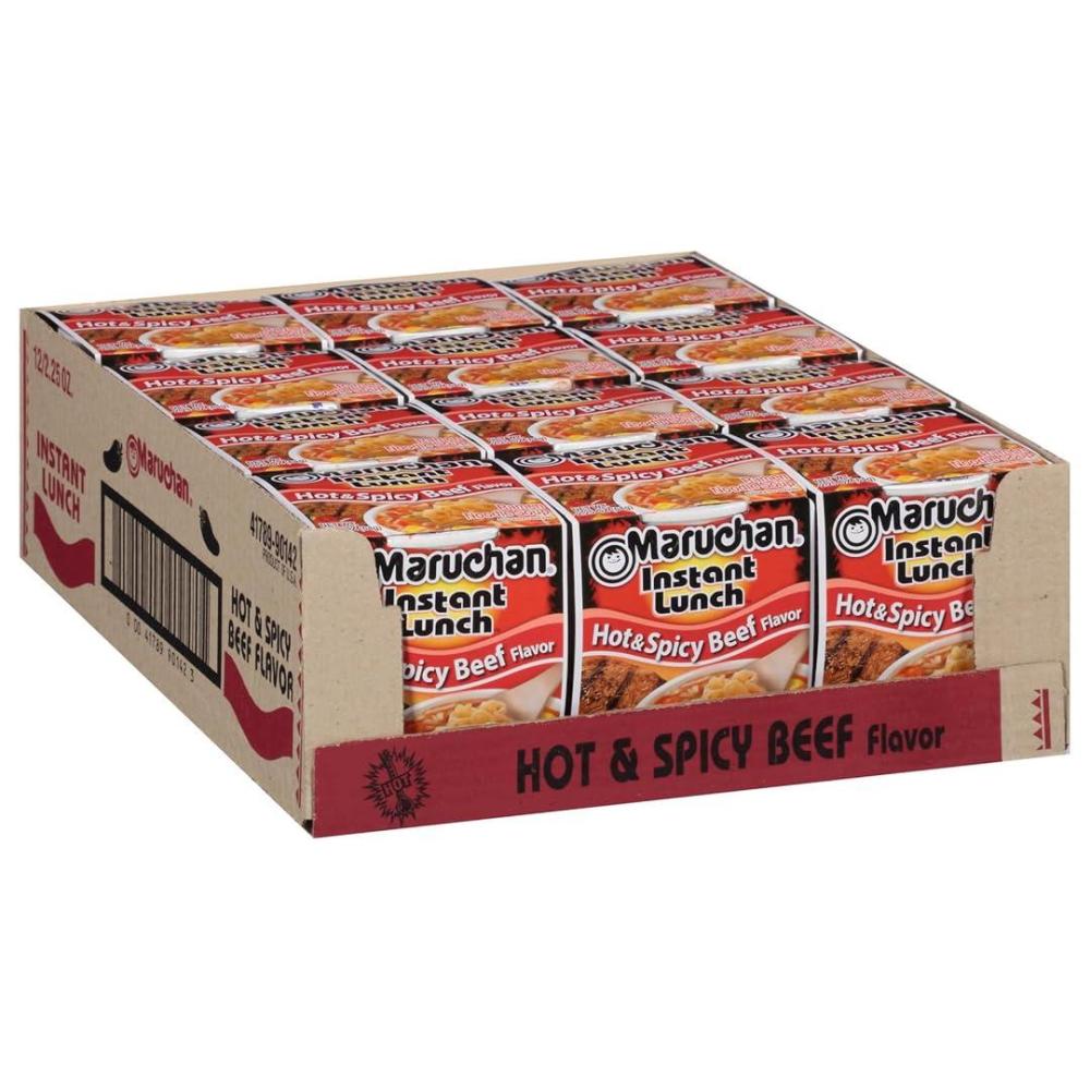 image:imageMaruchan Instant Lunch Ramen Noodles Hot amp Spicy Shrimp Flavor JapaneseStyle Instant Noodle Soup Easy Meal Ready in 3 Minutes 225 Oz 12 PackHot Spicy Beef