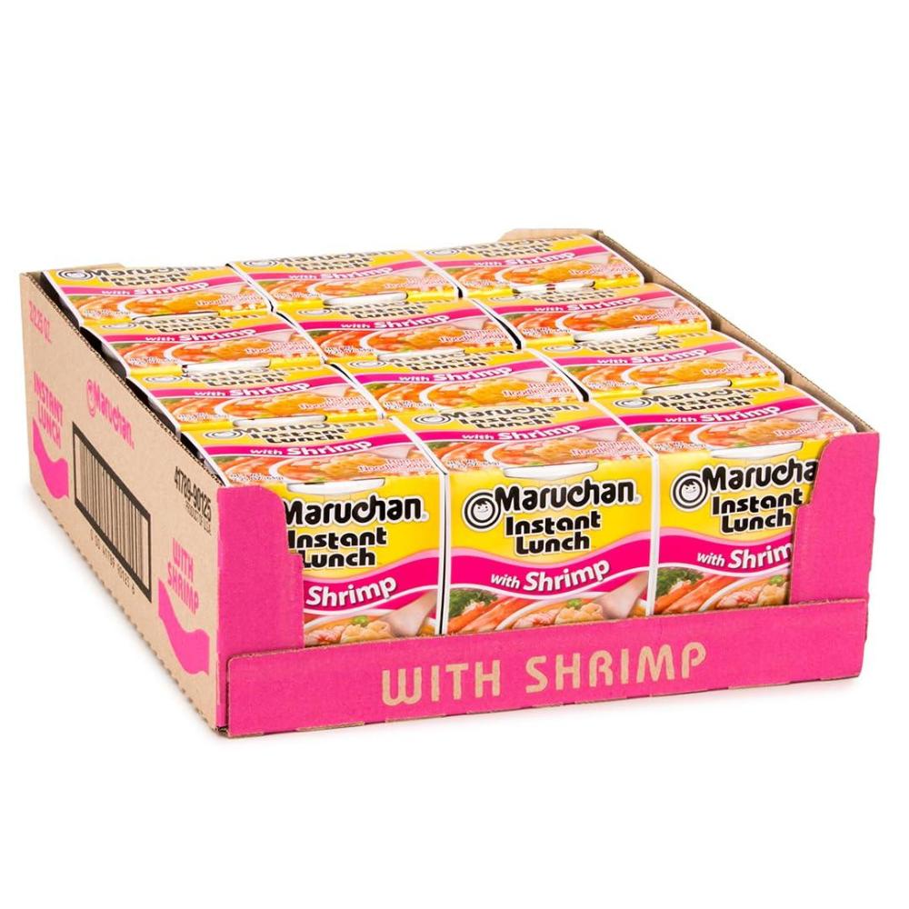 image:imageMaruchan Instant Lunch Ramen Noodles Hot amp Spicy Shrimp Flavor JapaneseStyle Instant Noodle Soup Easy Meal Ready in 3 Minutes 225 Oz 12 PackShrimp