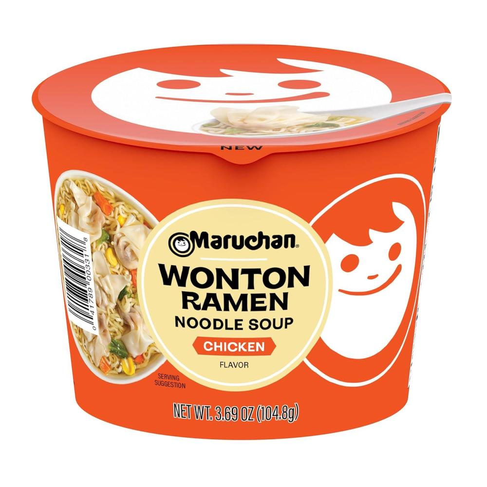 image:imageMaruchan Ramen Bowl Hot amp Spicy Shrimp Flavor JapaneseStyle Instant Noodle Soup Microwaveable Easy Meal for Busy Families 339 Oz 6 PackChicken Wonton