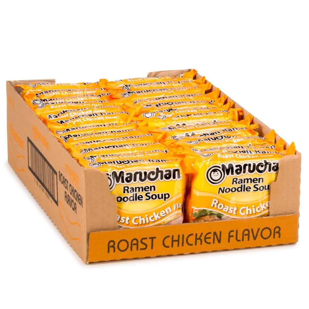 image:imageMaruchan Ramen Noodle Soup FIRE Spicy Beef Flavor JapaneseStyle Instant Noodles Quick amp Easy Meal for Kids Students amp Busy Families 3 Oz 22 PackRoast Chicken