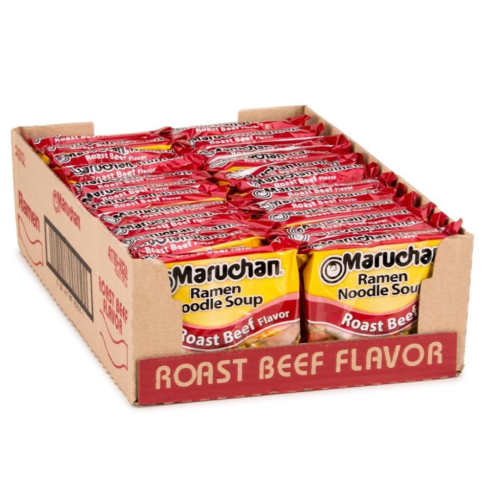 image:imageMaruchan Ramen Noodle Soup FIRE Spicy Beef Flavor JapaneseStyle Instant Noodles Quick amp Easy Meal for Kids Students amp Busy Families 3 Oz 22 PackRoast Beef