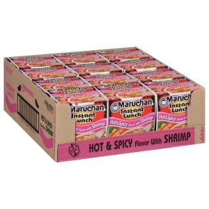 image:imageMaruchan Instant Lunch Ramen Noodles Hot amp Spicy Shrimp Flavor  JapaneseStyle Instant Noodle Soup Easy Meal Ready in 3 Minutes  225 Oz 12 PackHot  Spicy Shrimp