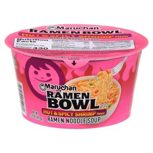image:imageMaruchan Ramen Bowl Hot amp Spicy Shrimp Flavor  JapaneseStyle Instant Noodle Soup Microwaveable Easy Meal for Busy Families  339 Oz 6 PackHot  Spicy Shrimp