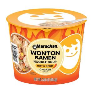 image:imageMaruchan Ramen Bowl Hot amp Spicy Shrimp Flavor  JapaneseStyle Instant Noodle Soup Microwaveable Easy Meal for Busy Families  339 Oz 6 PackHot  Spicy Chicken Wonton