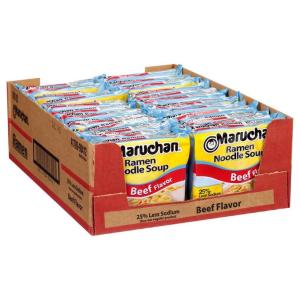 image:imageMaruchan Ramen Noodle Soup FIRE Spicy Beef Flavor  JapaneseStyle Instant Noodles Quick amp Easy Meal for Kids Students amp Busy Families  3 Oz 22 PackLess Sodium Beef