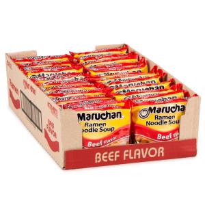 image:imageMaruchan Ramen Noodle Soup FIRE Spicy Beef Flavor  JapaneseStyle Instant Noodles Quick amp Easy Meal for Kids Students amp Busy Families  3 Oz 22 PackBeef