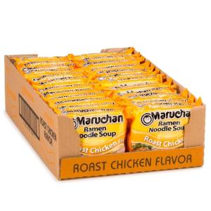 image:imageMaruchan Ramen Noodle Soup FIRE Spicy Beef Flavor  JapaneseStyle Instant Noodles Quick amp Easy Meal for Kids Students amp Busy Families  3 Oz 22 PackRoast Chicken