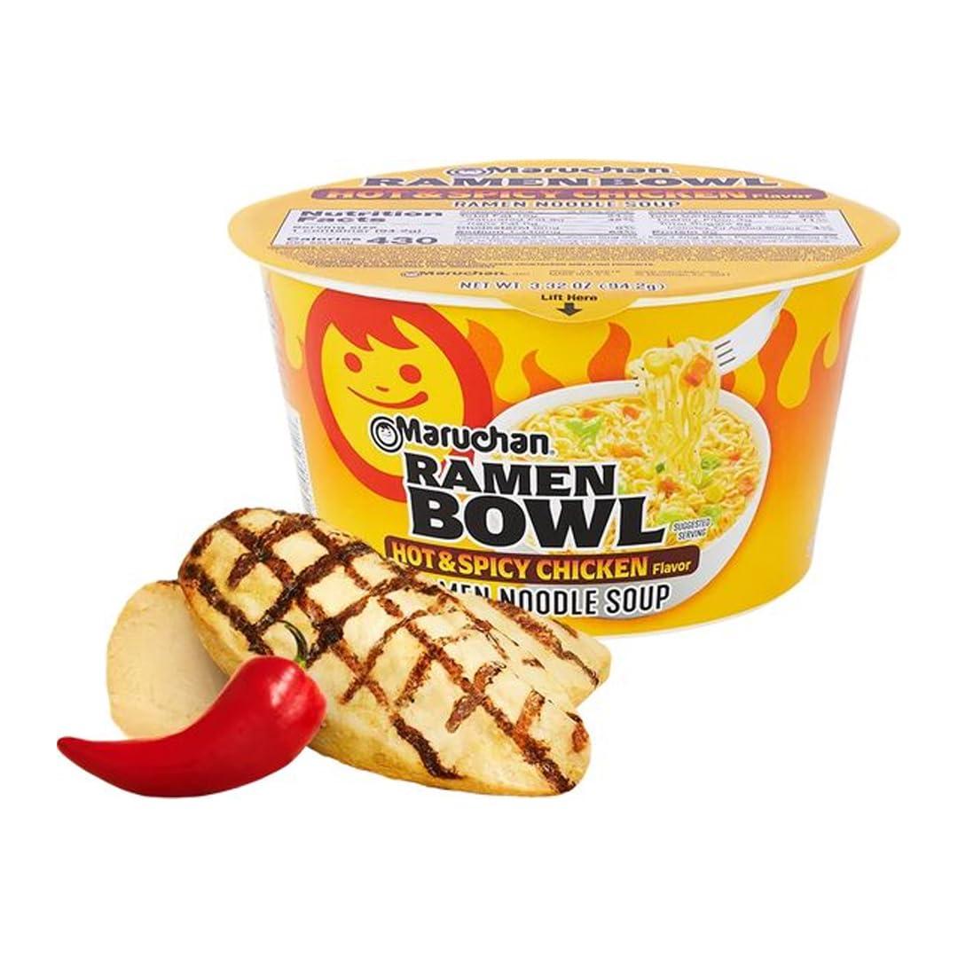 image:imageMaruchan Bowl Hot amp Spicy Chicken Flavor Ramen Noodles With Vegetables 332 Oz333 Ounce Pack of 1
