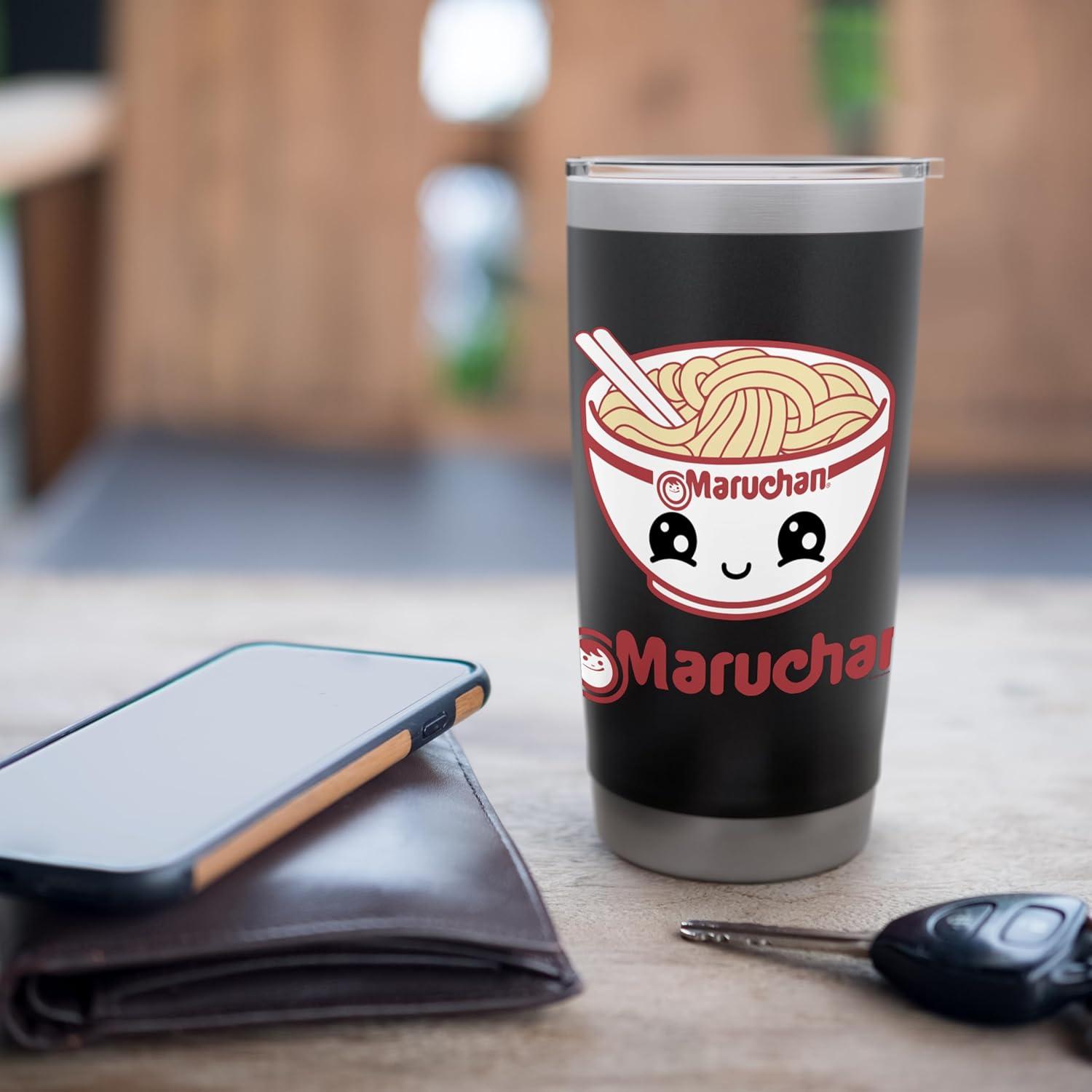image:imageMaruchan Cute Noodle Bowl Face Logo Stainless Steel Insulated TumblerBlack