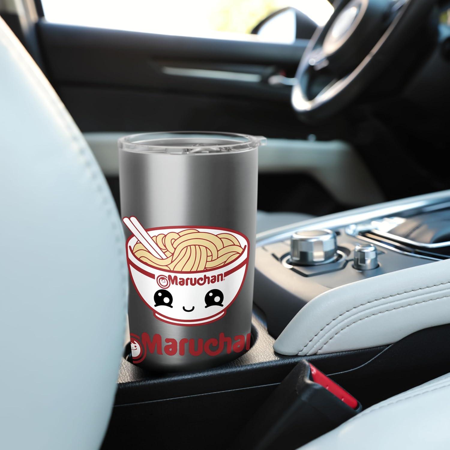 image:imageMaruchan Cute Noodle Bowl Face Logo Stainless Steel Insulated TumblerBrushed Steel
