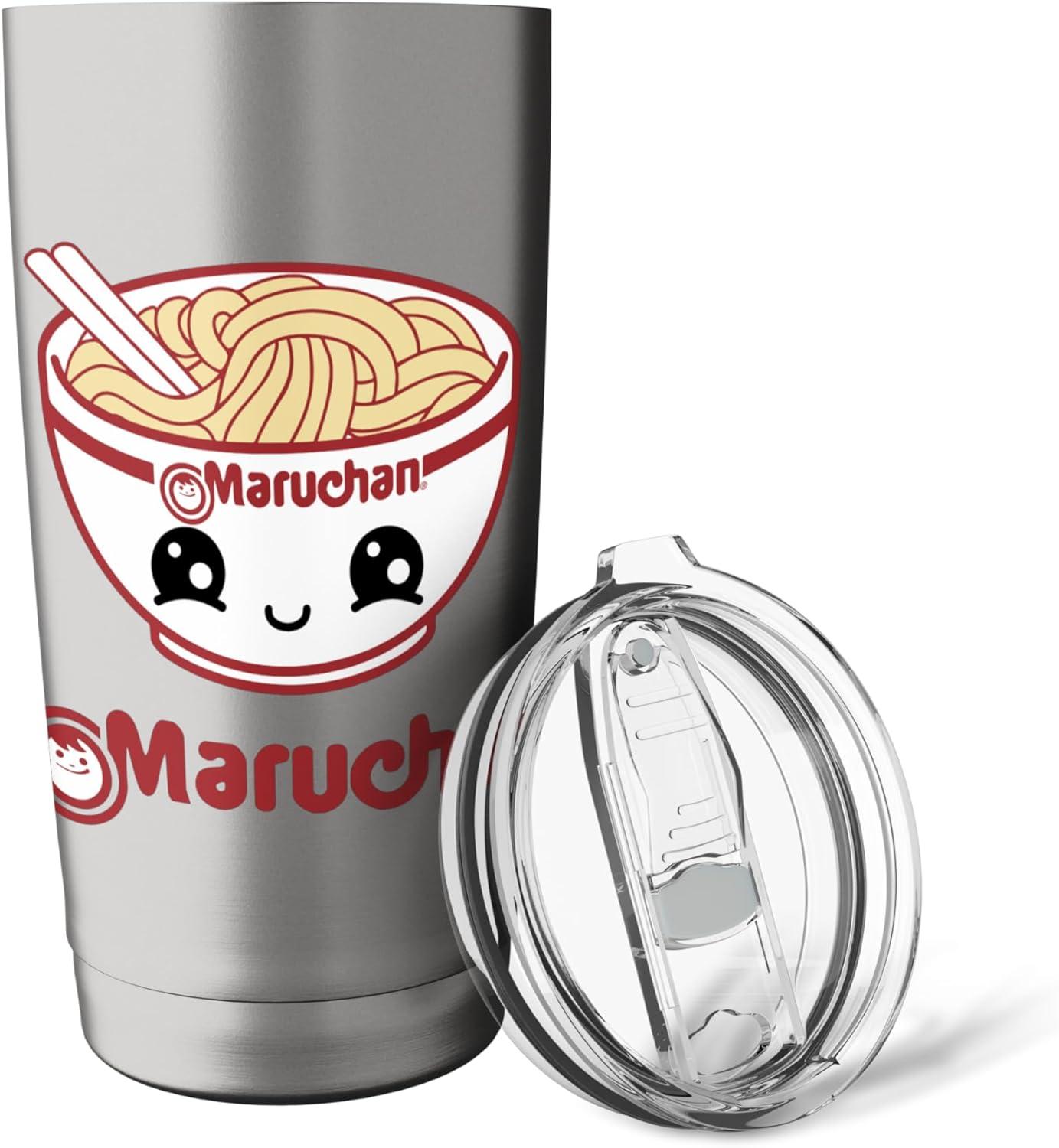 image:imageMaruchan Cute Noodle Bowl Face Logo Stainless Steel Insulated TumblerBrushed Steel
