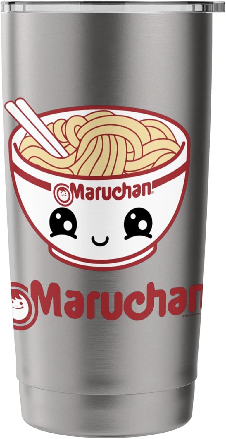 image:imageMaruchan Cute Noodle Bowl Face Logo Stainless Steel Insulated TumblerBrushed Steel