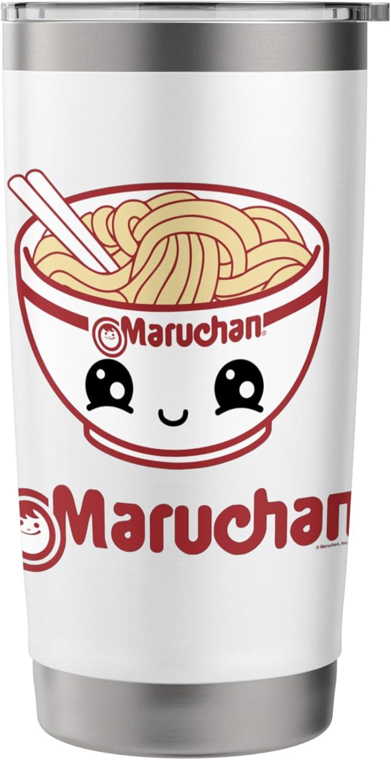 image:imageMaruchan Cute Noodle Bowl Face Logo Stainless Steel Insulated TumblerWhite