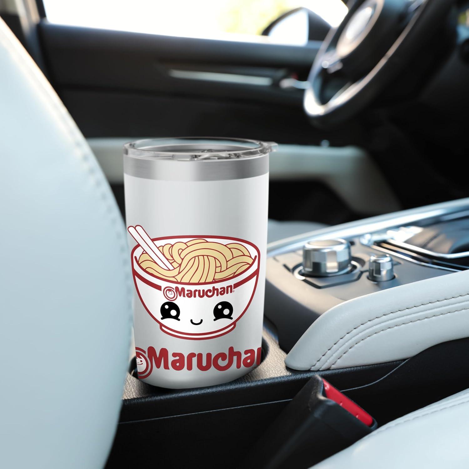 image:imageMaruchan Cute Noodle Bowl Face Logo Stainless Steel Insulated TumblerWhite