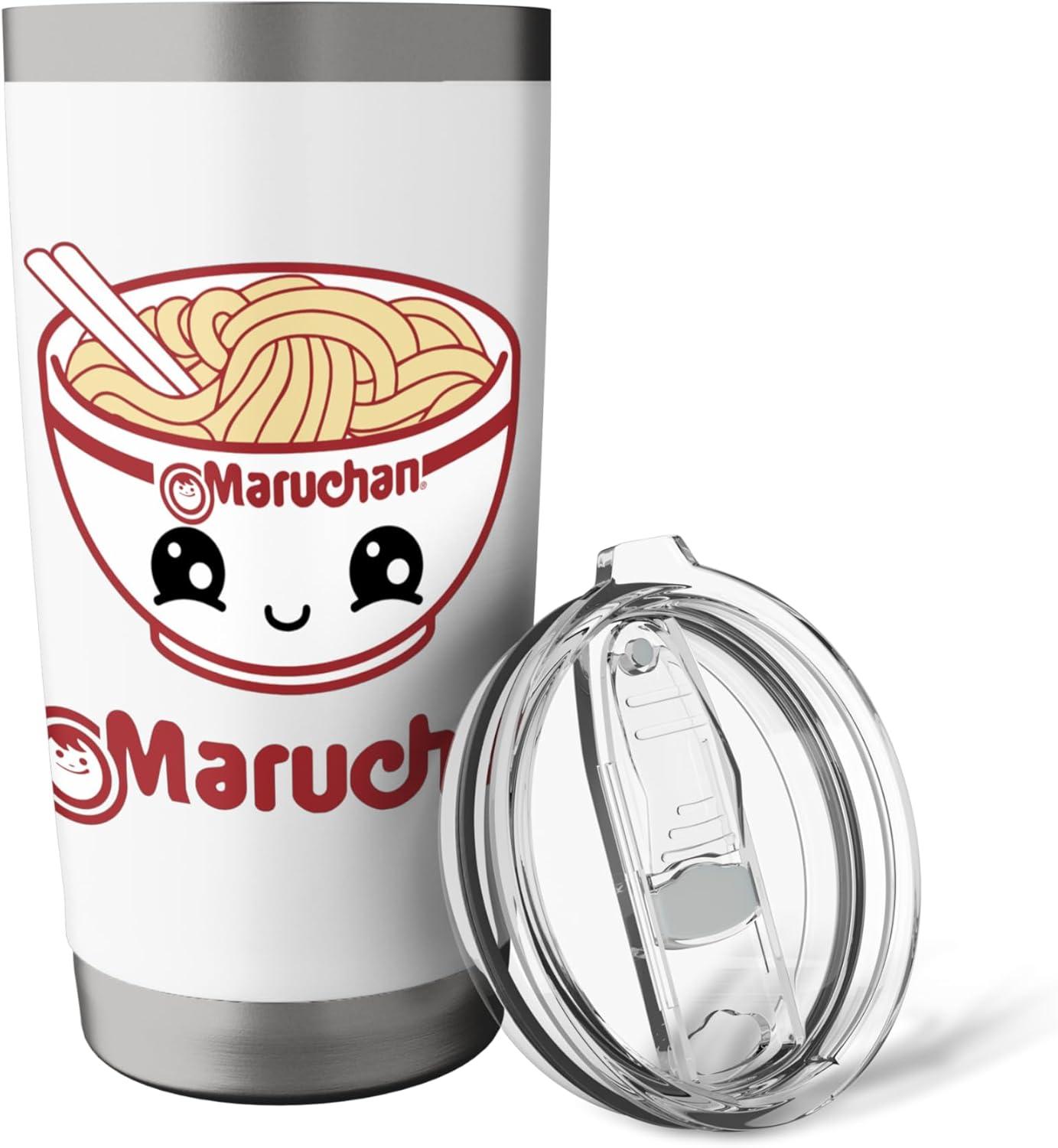 image:imageMaruchan Cute Noodle Bowl Face Logo Stainless Steel Insulated TumblerWhite