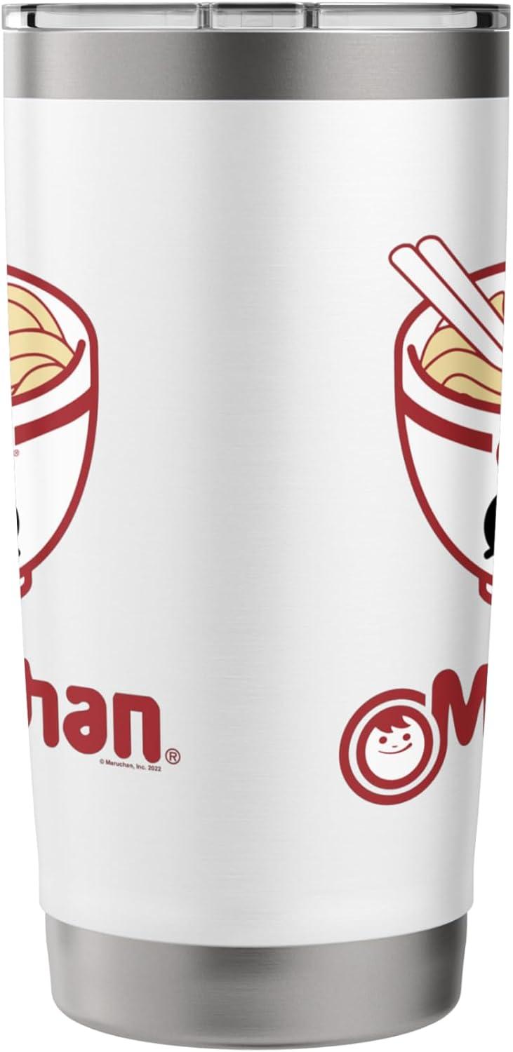 image:imageMaruchan Cute Noodle Bowl Face Logo Stainless Steel Insulated TumblerWhite