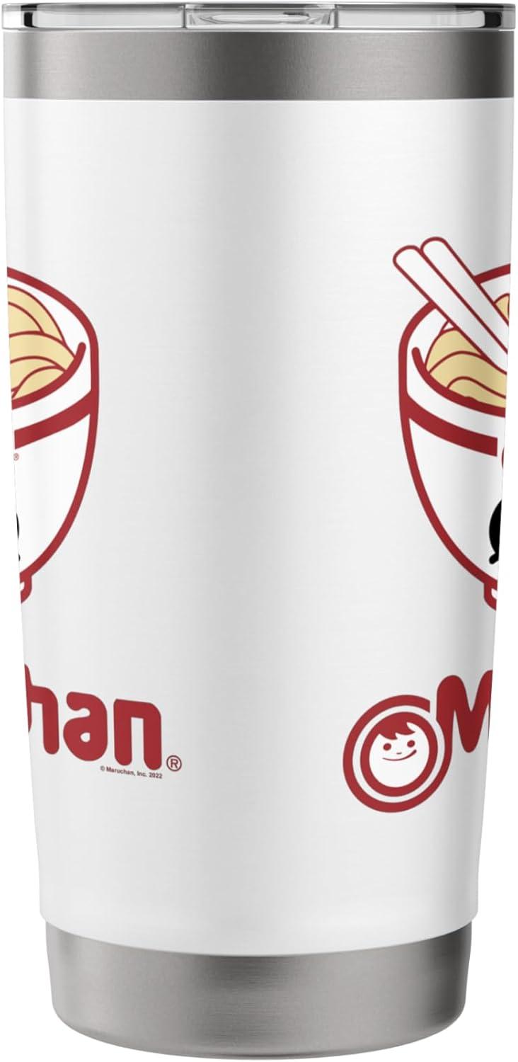 image:imageMaruchan Cute Noodle Bowl Face Logo Stainless Steel Insulated TumblerWhite