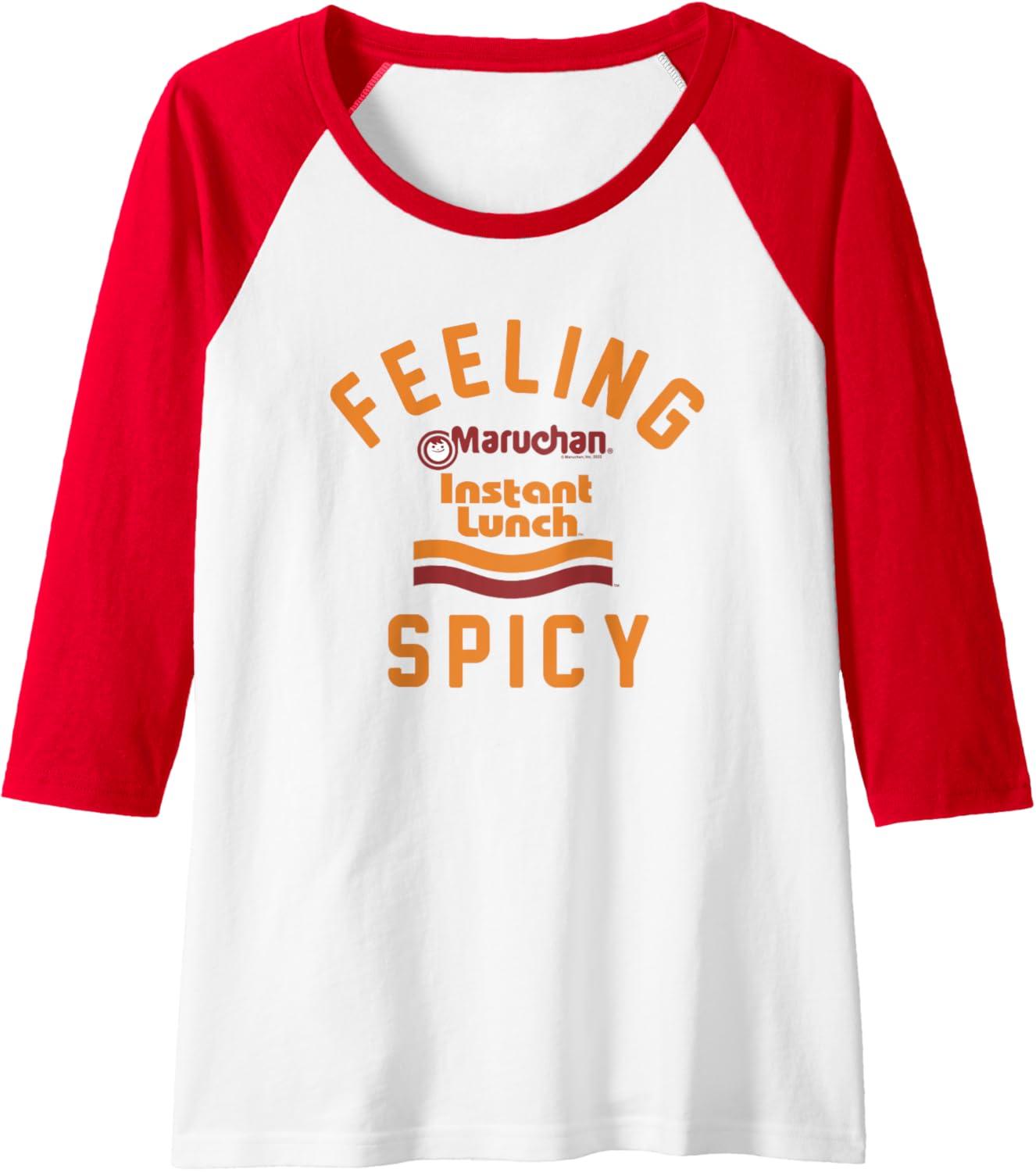 image:imageMaruchan Feeling Spicy Instant Lunch Logo Raglan Baseball TeeRedWhite