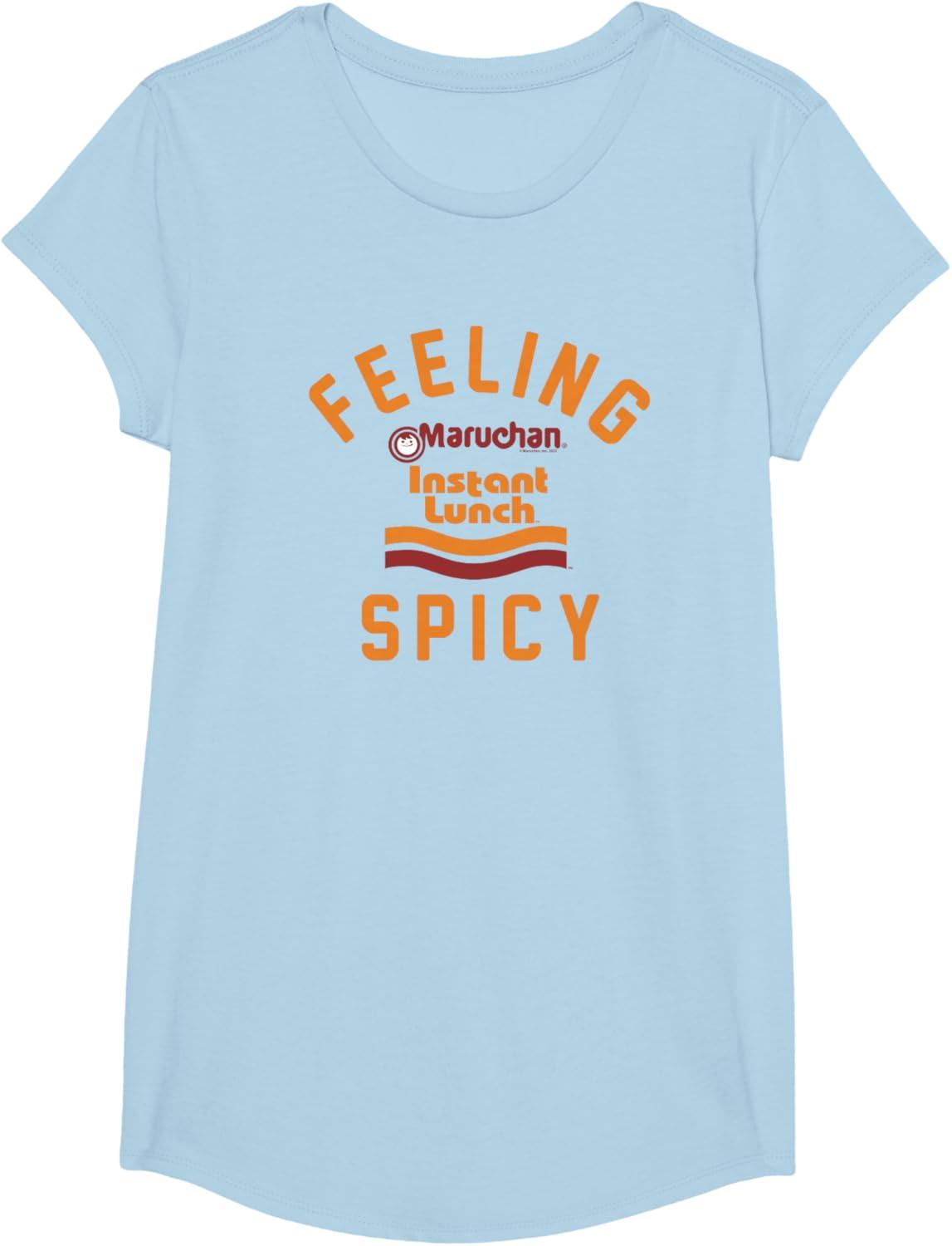 image:imageMaruchan Feeling Spicy Instant Lunch Logo TShirtBaby Blue