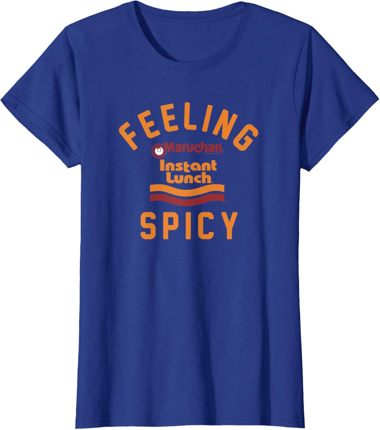 image:imageMaruchan Feeling Spicy Instant Lunch Logo TShirtRoyal Blue