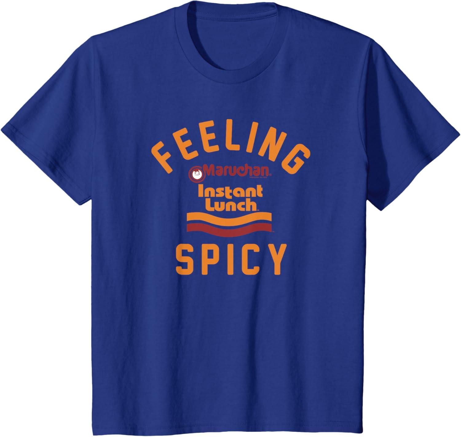 image:imageMaruchan Feeling Spicy Instant Lunch Logo TShirtRoyal Blue