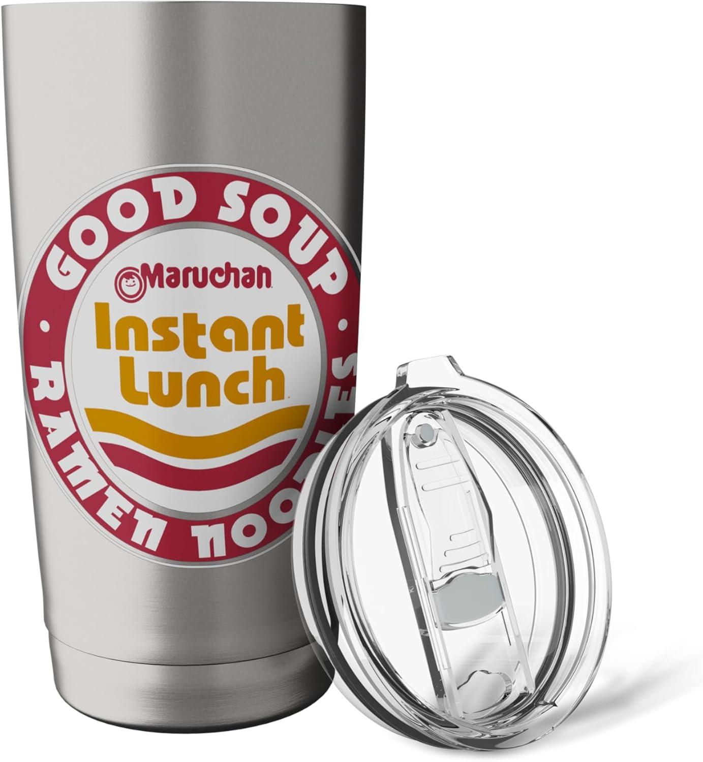 image:imageMaruchan Good Soup Ramen Noodles Logo Stainless Steel Insulated TumblerBrushed Steel